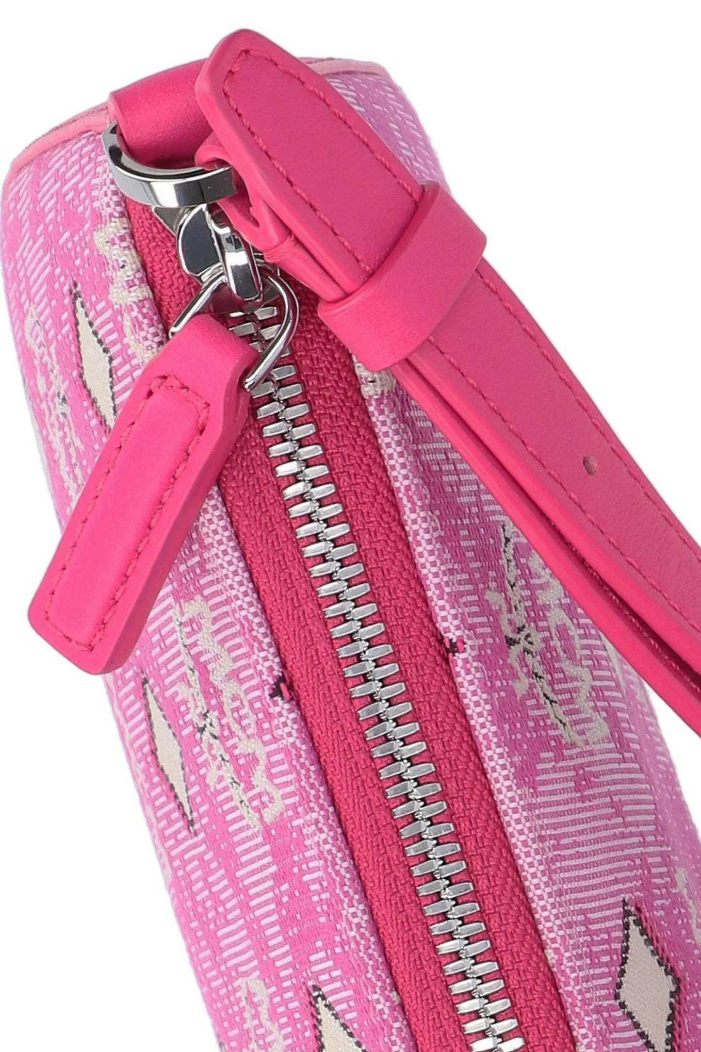 MCM Aren Shoulder Bag in Vintage Monogram Jacquard Pink
