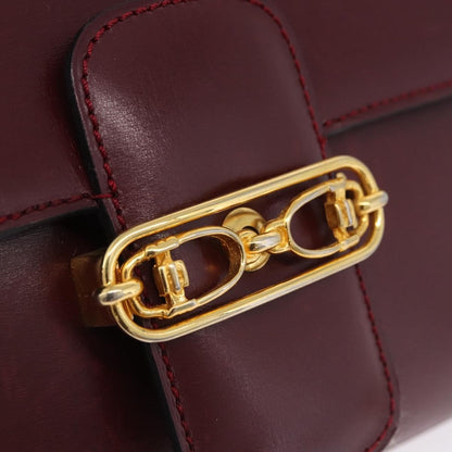 Celine Shoulder Leather, Burgundy, Leather, Shoulder Bag