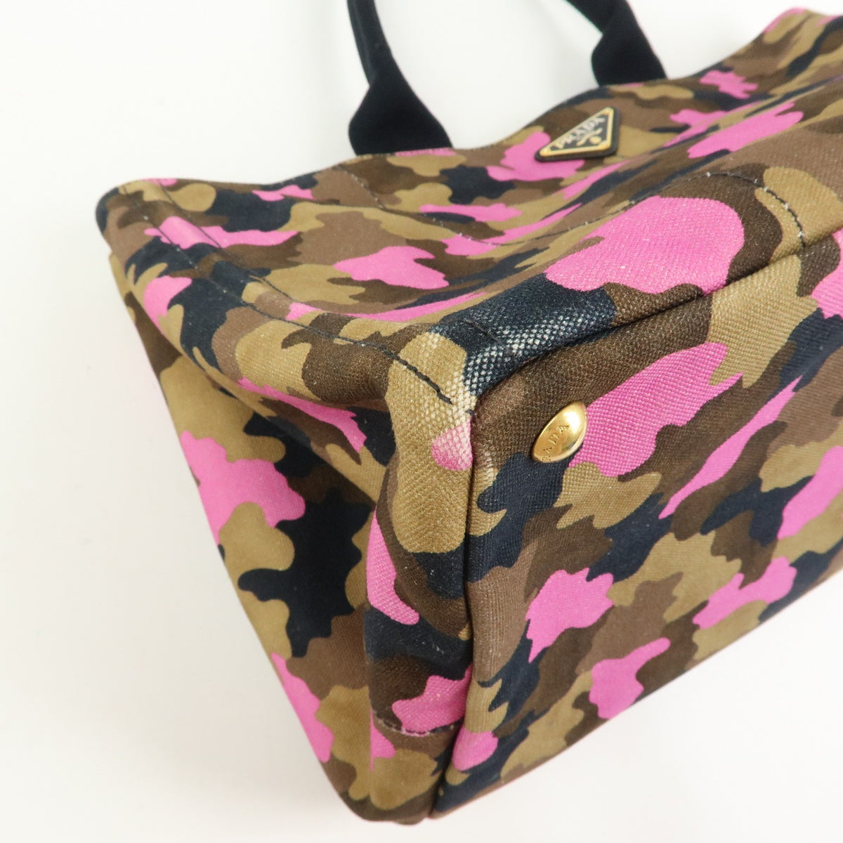Prada Canapa Canvas, Khaki, Canvas, Tote Bag