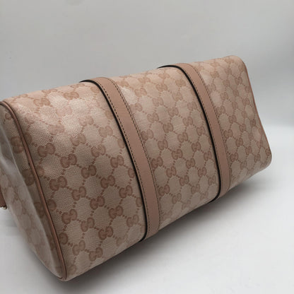 Gucci Boston Suprême GG, Pink, Canvas, Travel Bag