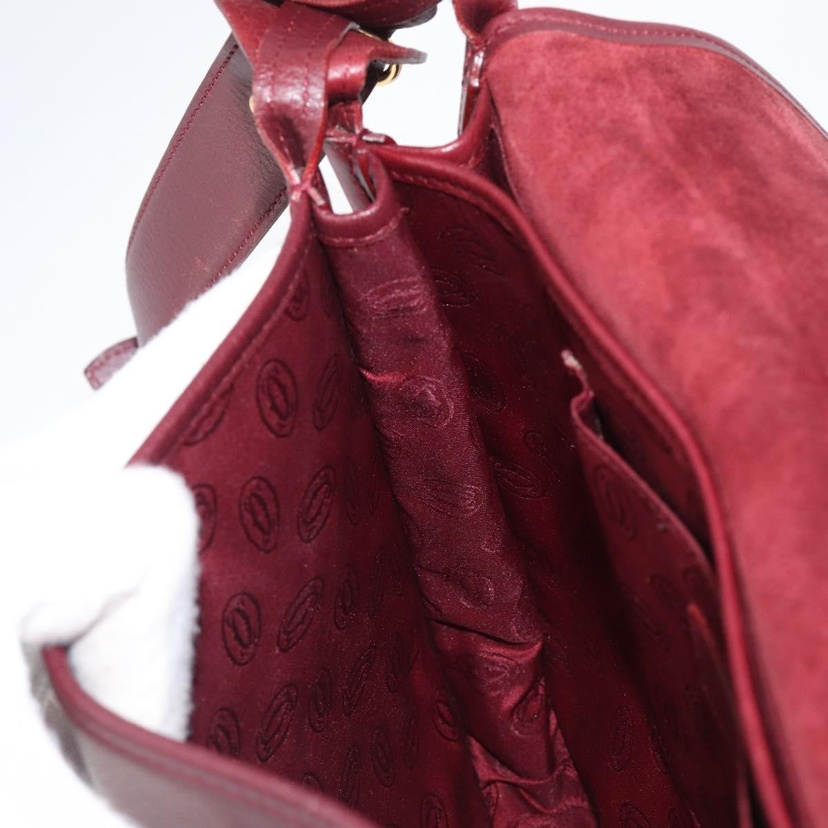 Cartier Must De Cartier Leather, Burgundy, Leather, Shoulder Bag