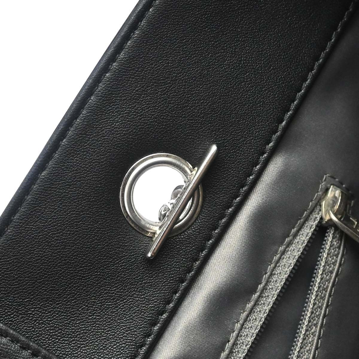 Chanel Lipstick Open Tote Patent Vinyl, Black, Patent Leather, Tote Bag