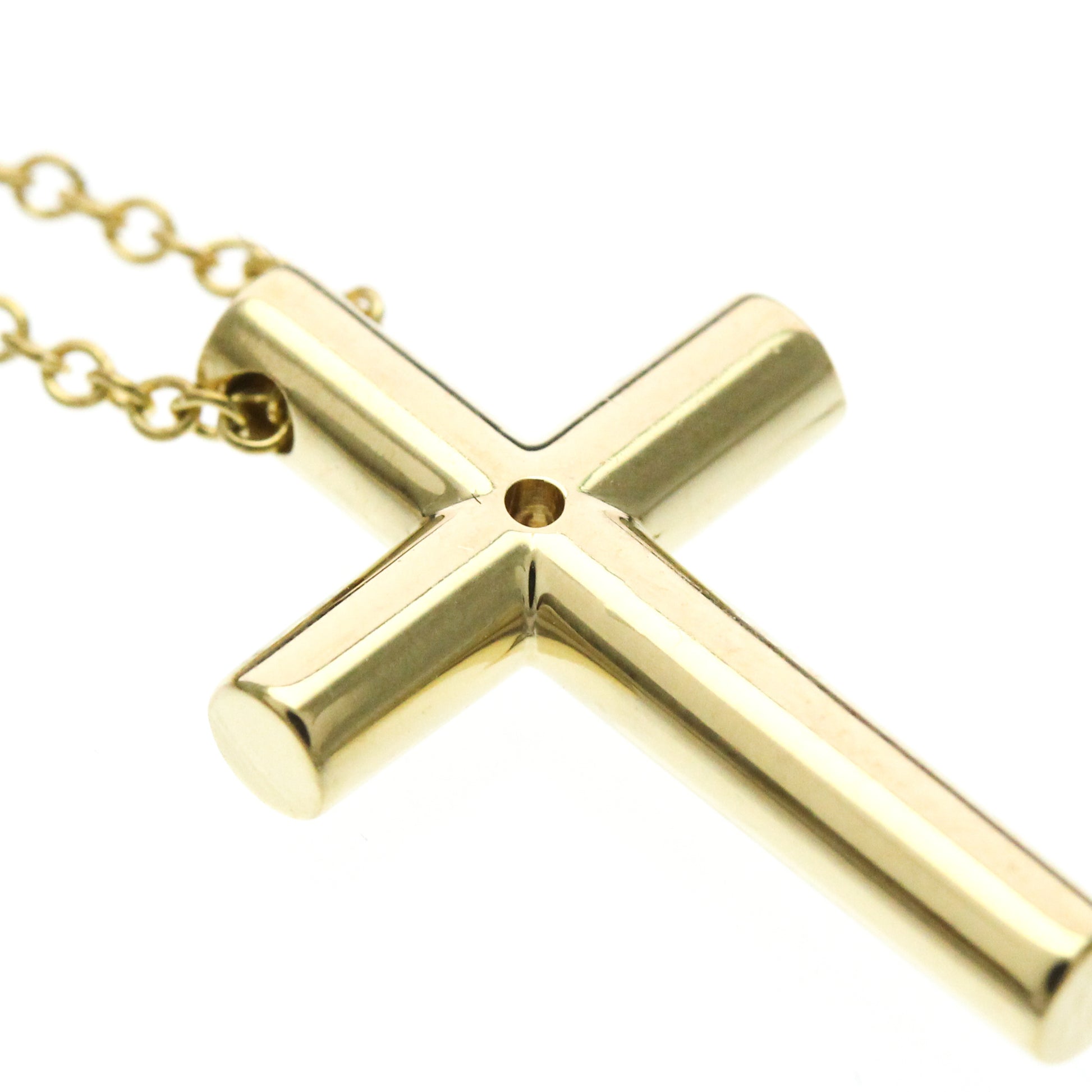 Tiffany & Co. Cross Pendant 18K Yellow Gold with Diamond, Gold, Yellow Gold, Necklace