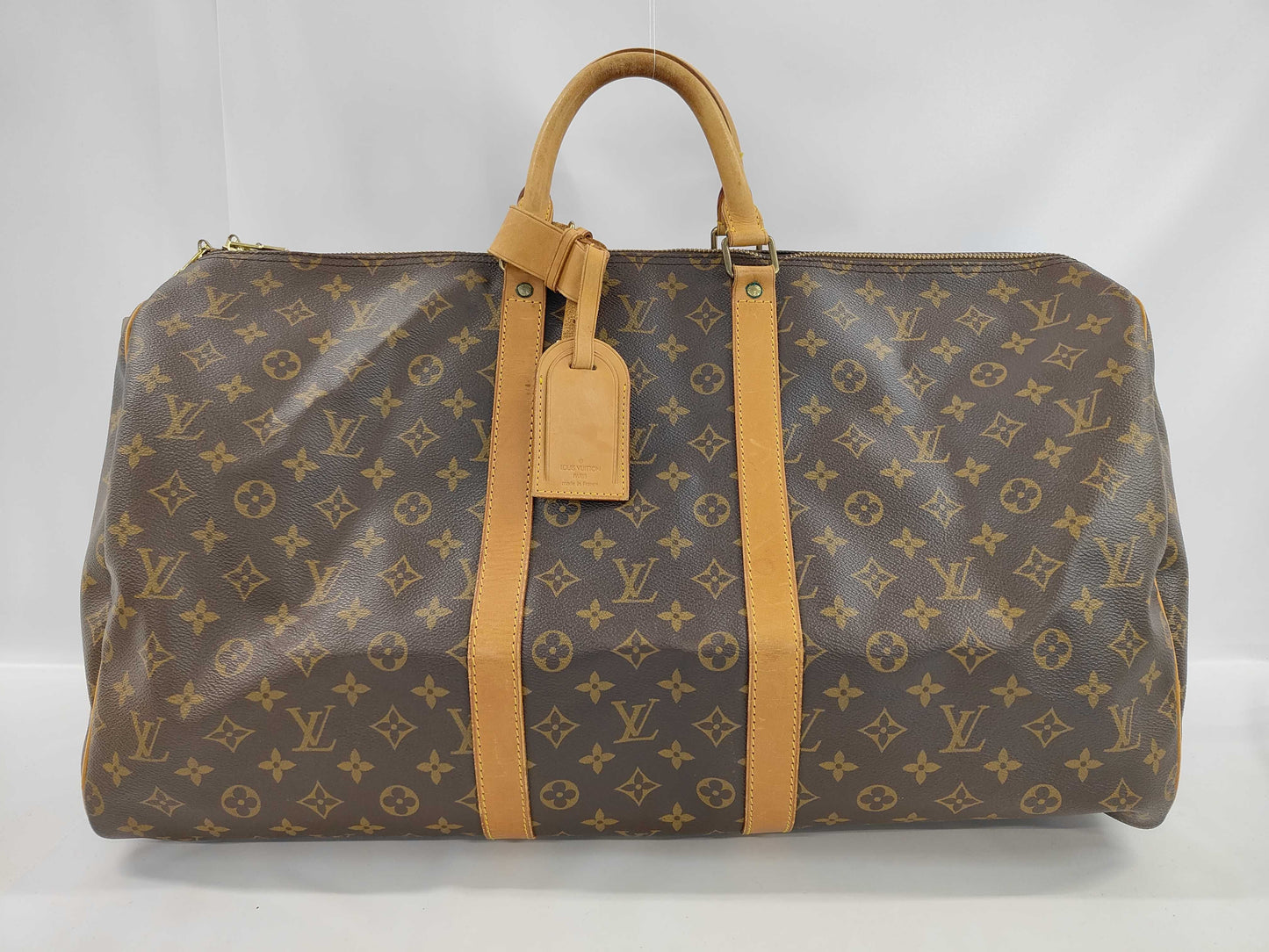 Louis Vuitton Keepall Monogram, Brown, Canvas, Travel Bag