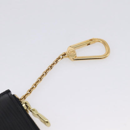 Louis Vuitton Pochette Clés Epi, Black, Leather, Wallet