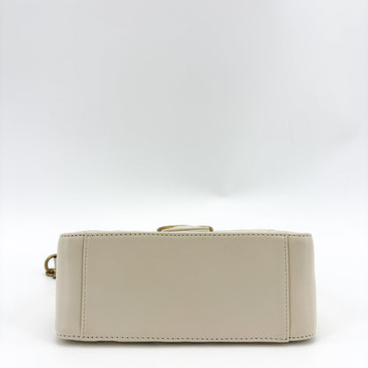 Gucci GG Marmont Top Handle Flap Matelasse Leather, White, Leather, Handbag