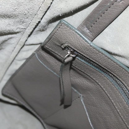 Celine Phantom Cabas Leather, Gray, Leather, Tote Bag