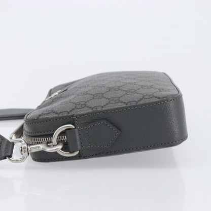 Gucci Ophidia Zip Wristlet GG Coated Canvas, Gray, Canvas, Shoulder Bag