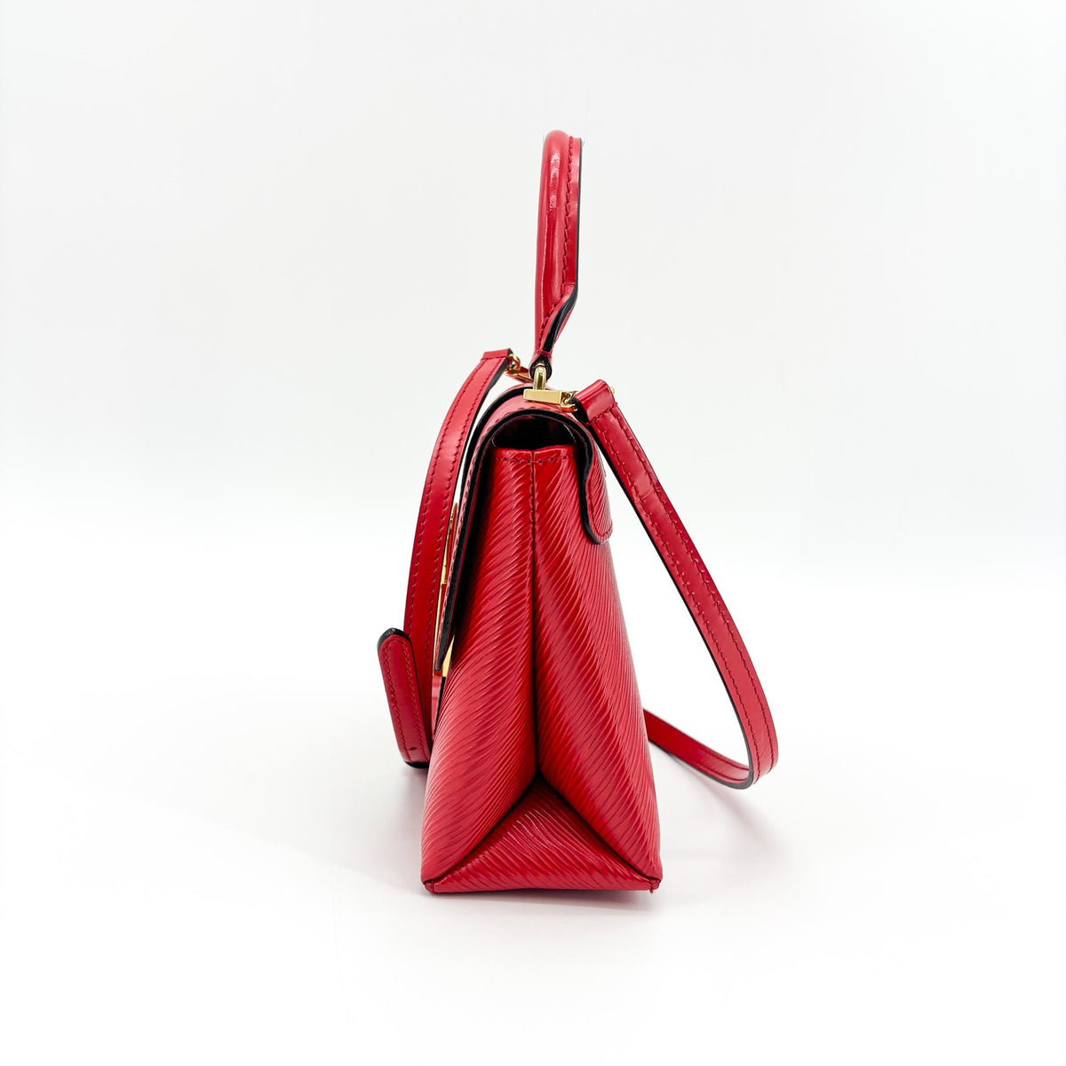 Louis Vuitton Locky Epi Leather, Red, Leather, Handbag