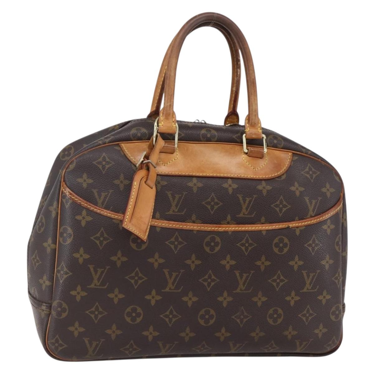 Louis Vuitton Deauville Handbag Monogram Canvas, BROWN, CANVAS, Handbag