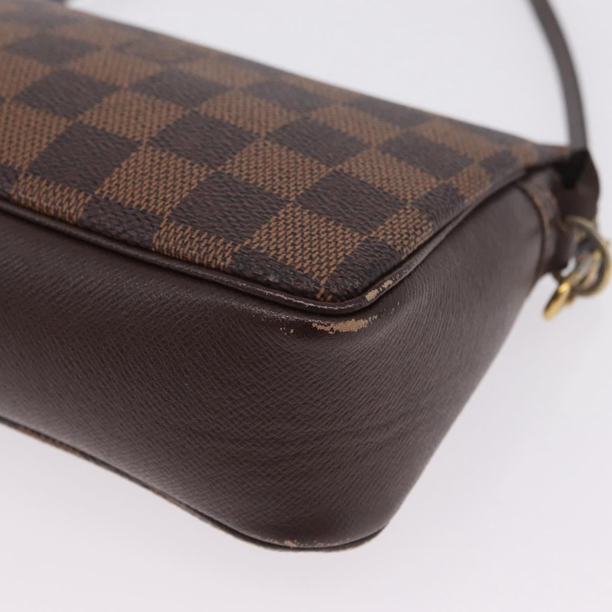 Louis Vuitton Trousse Make Up Damier, Brown, Canvas, Clutch