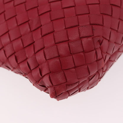 Bottega Veneta Capri Intrecciato Nappa, Red, Leather, Tote Bag