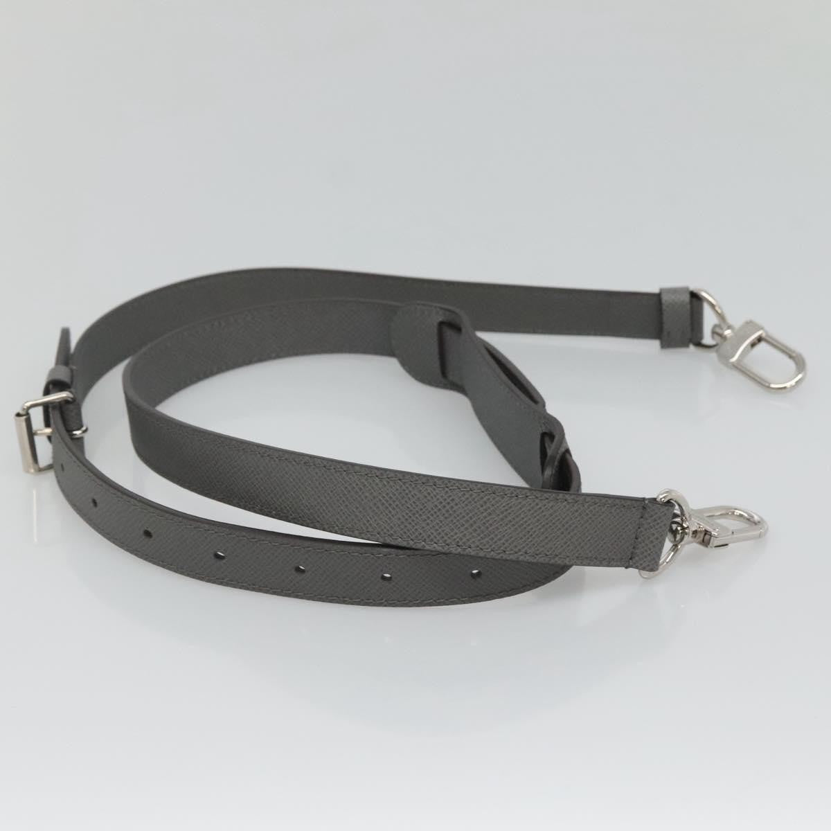 Louis Vuitton Adjustable shoulder strap leather, Gray, Leather, Straps