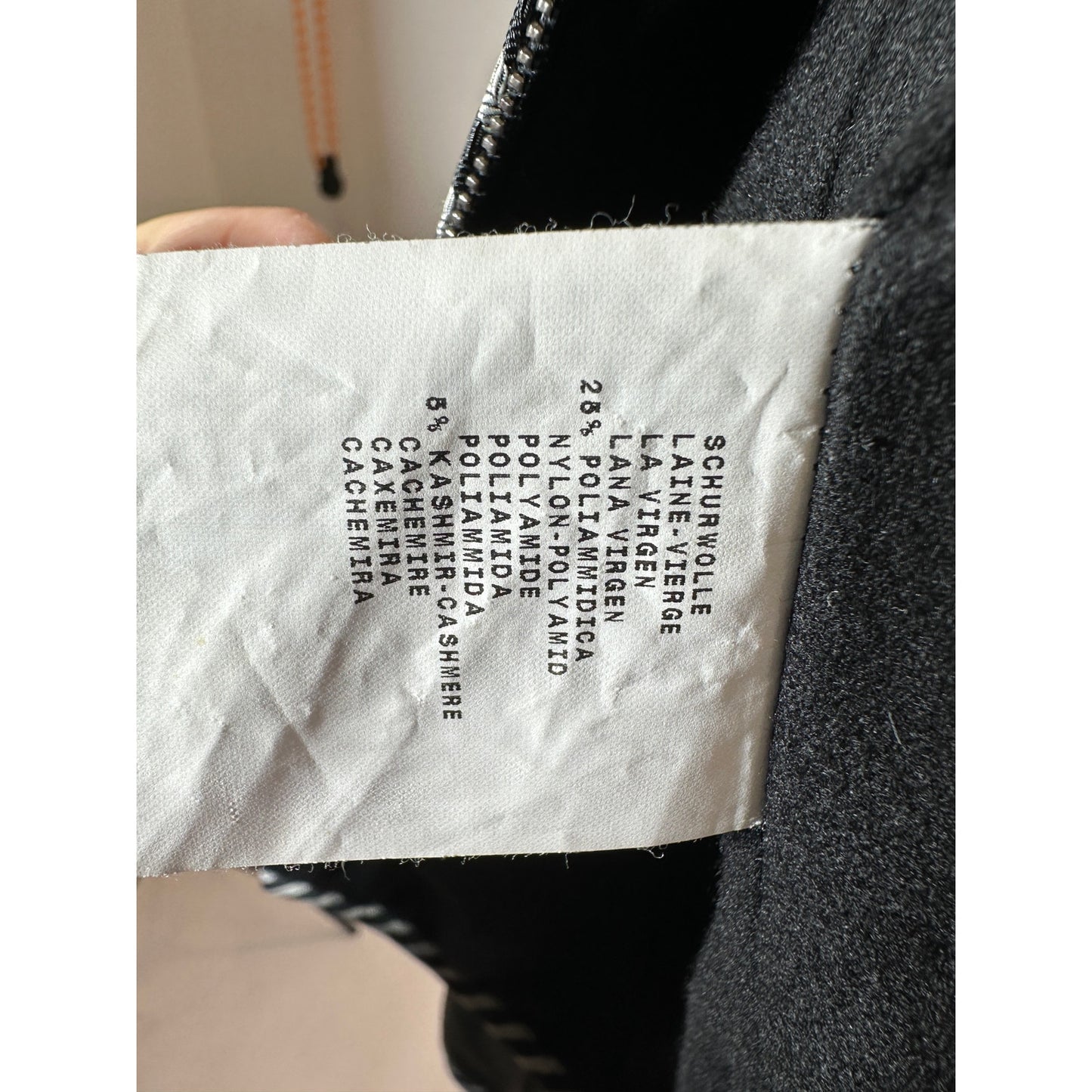 EMPORIO ARMANI Mixed Media Leather Jacket