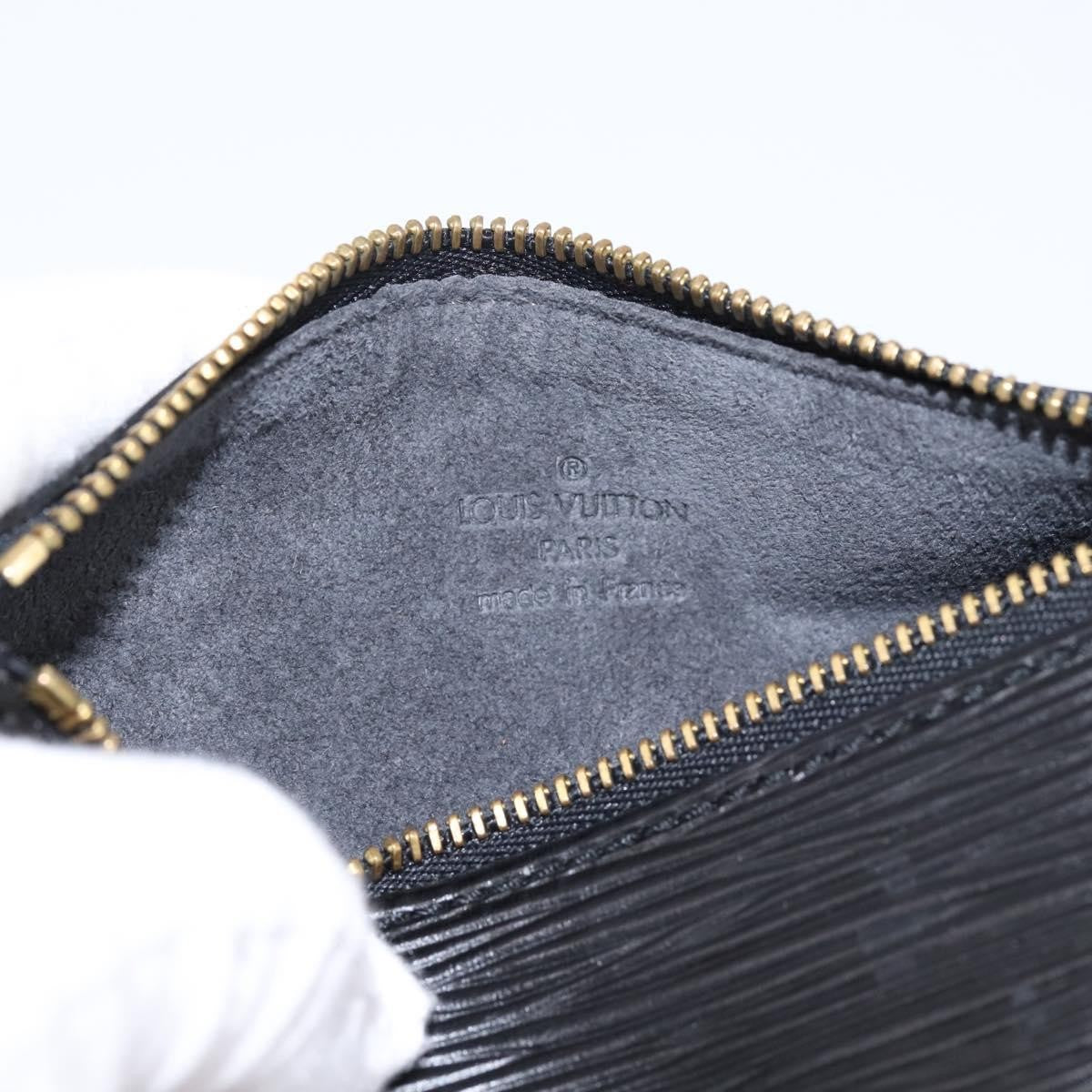 Louis Vuitton Soufflot Pochette Epi Leather, Black, Leather, Clutch