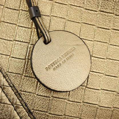 Bottega Veneta Intrecciomirage Leather, Gold, Leather, Tote Bag