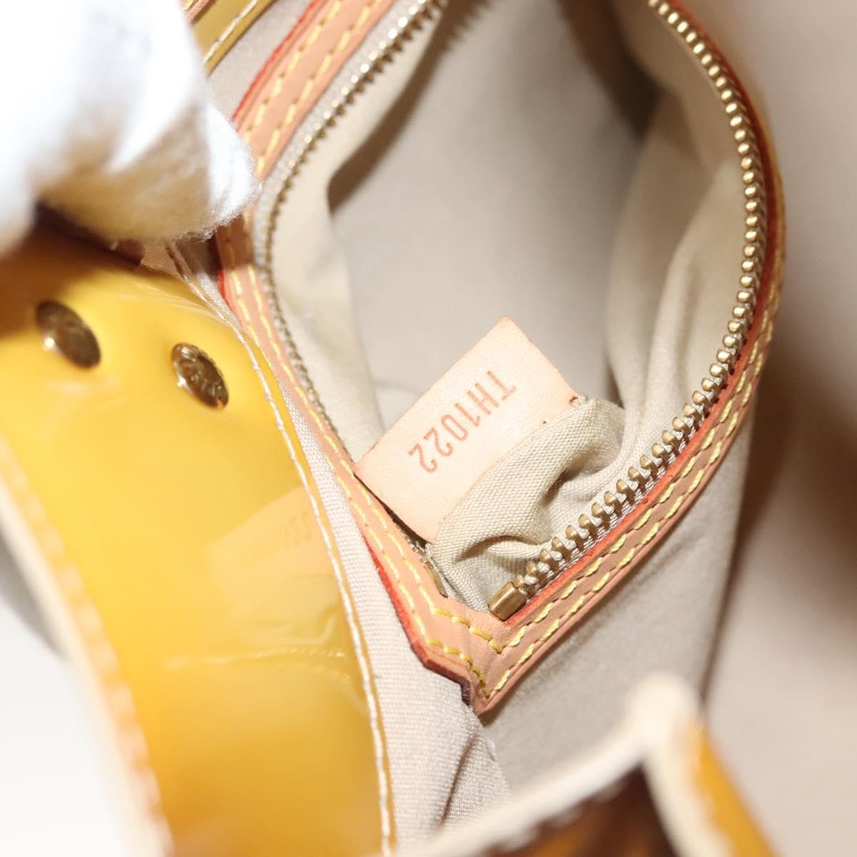 Louis Vuitton Reade Monogram Vernis, Yellow, Patent Leather, Handbag