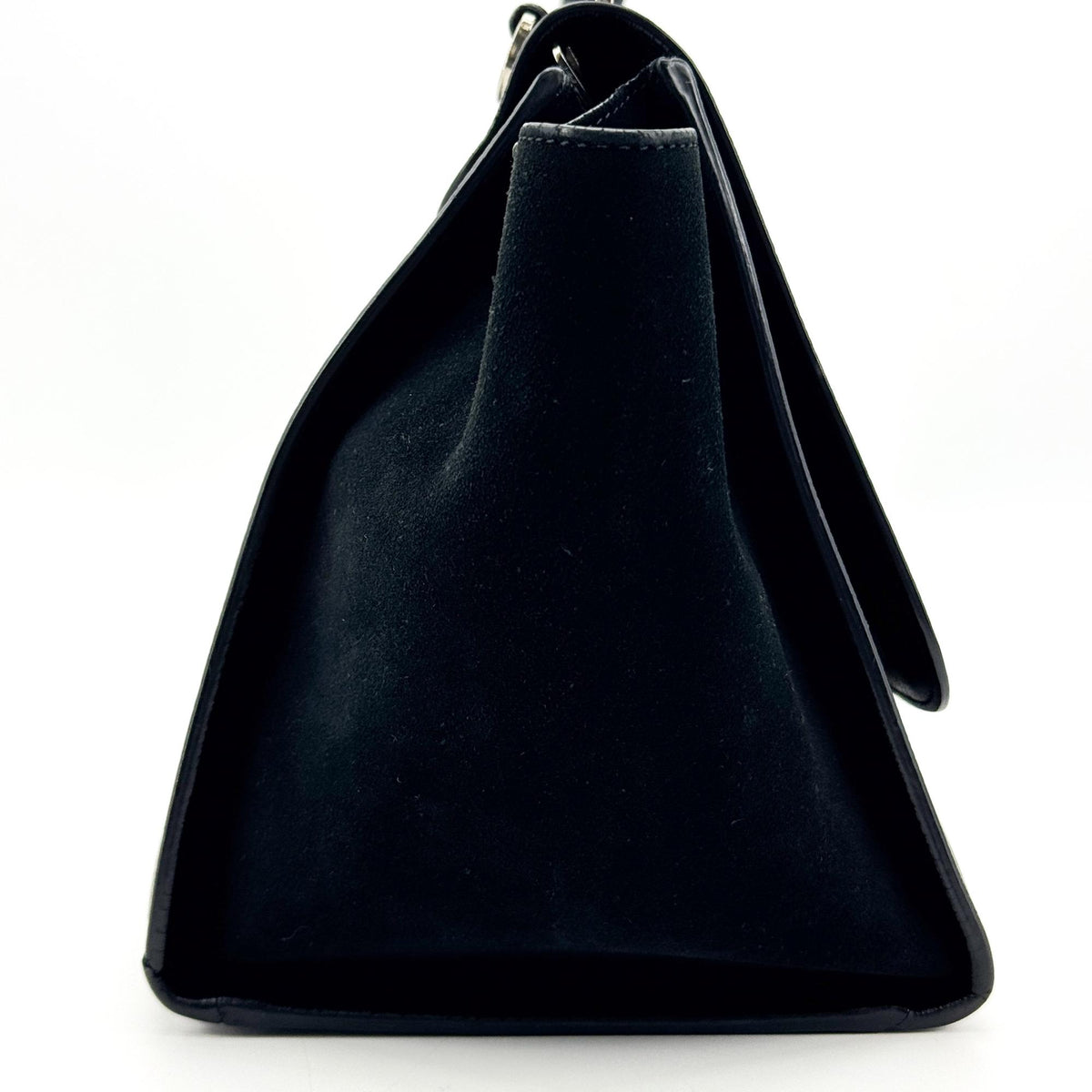Celine Trapeze Leather, Black, Leather, Handbag