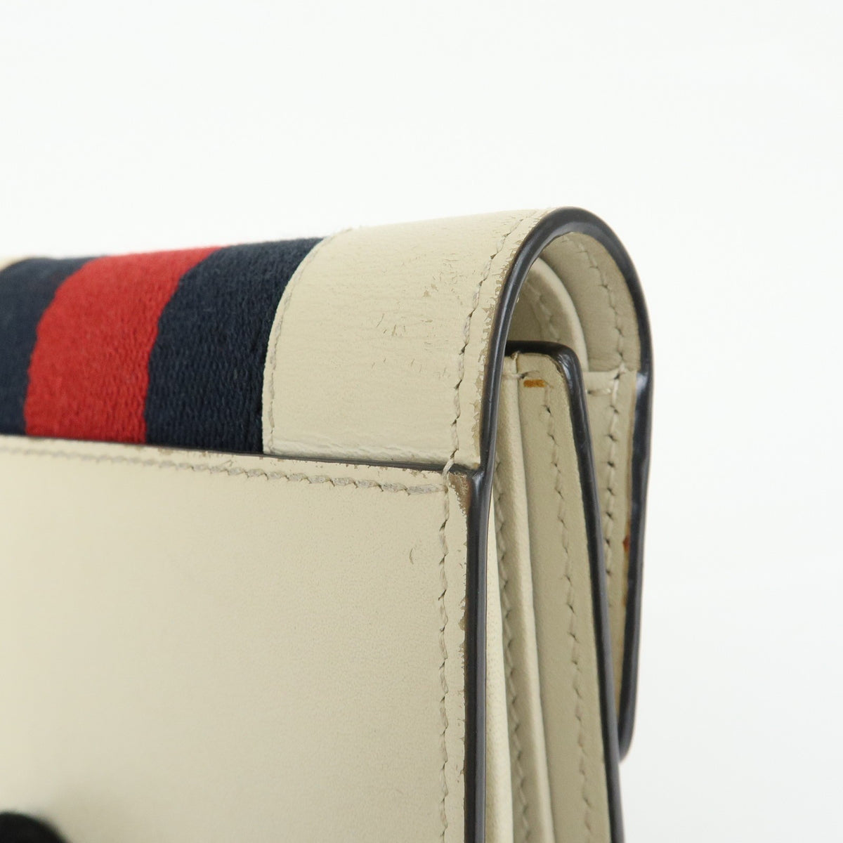 Gucci Sylvie Compact Leather, Beige, Leather, Wallet