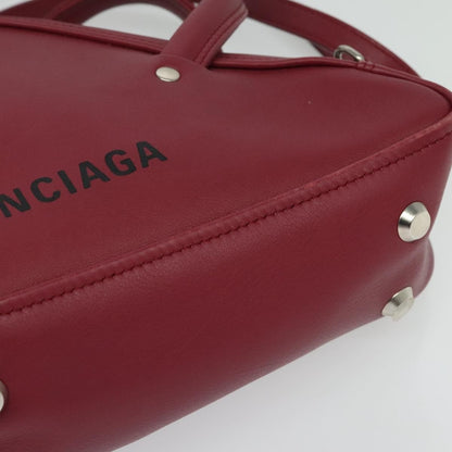 Balenciaga Triangle Duffle Leather, Red, Leather, Handbag