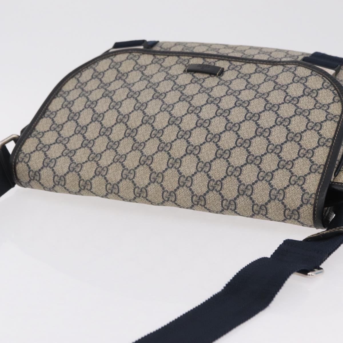 Gucci GG Messenger GG Coated Canvas, Navy, PVC, Shoulder Bag