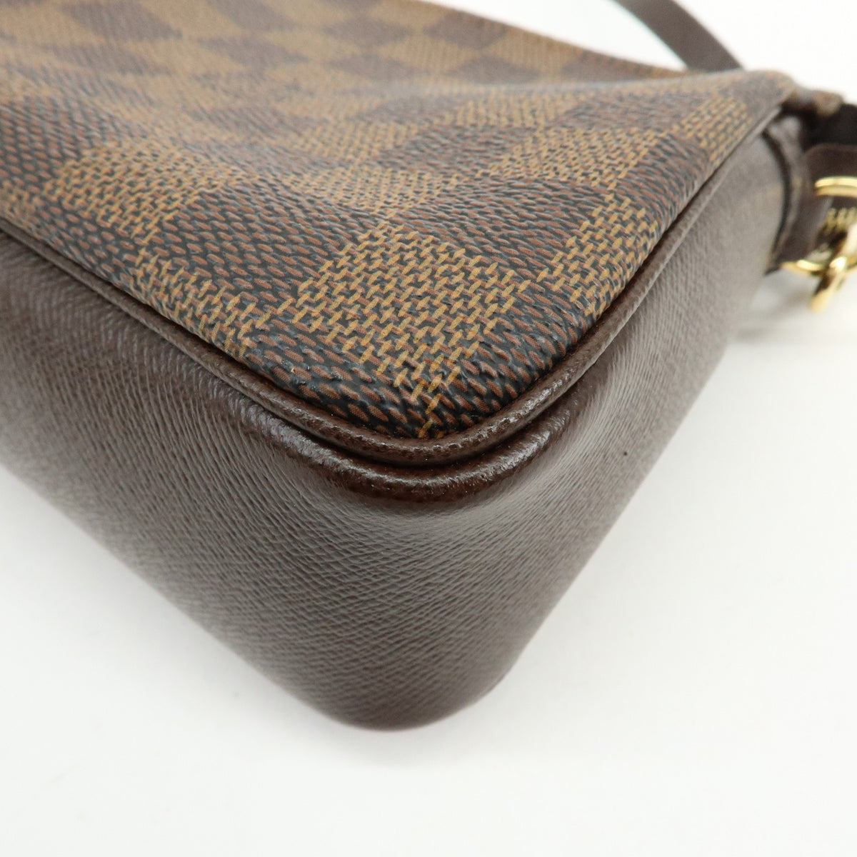 Louis Vuitton Trousse Make Up Damier, Brown, Canvas, Clutch