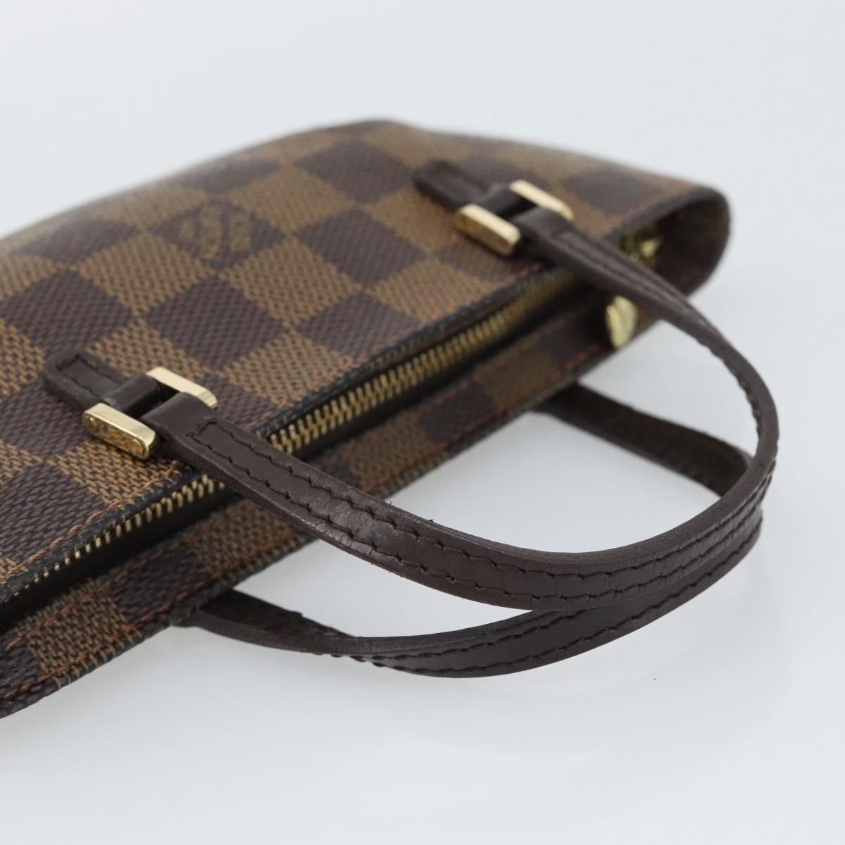 Louis Vuitton Manosque Pochette Damier, Brown, Canvas, Clutch
