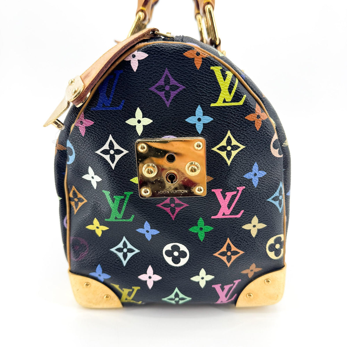 Louis Vuitton Speedy Monogram Multicolor, Black, Canvas, Handbag