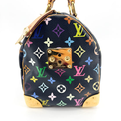 Louis Vuitton Speedy Monogram Multicolor, Black, Canvas, Handbag
