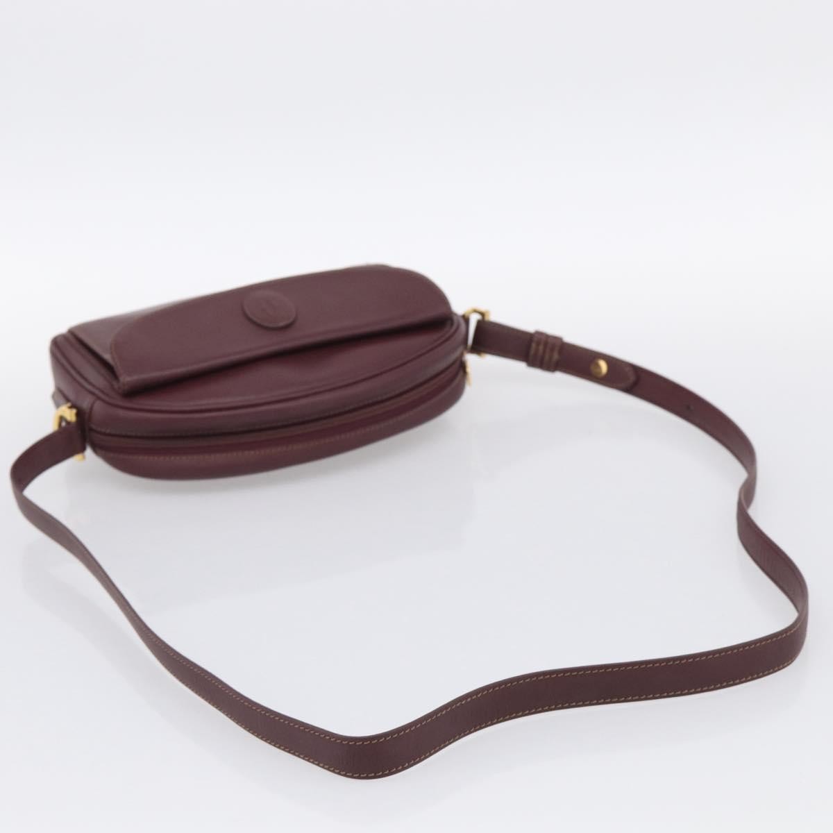 Cartier Must de Cartier Leather, Burgundy, Leather, Shoulder Bag