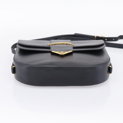 Cartier Sapphire Line Leather, Black, Leather, Shoulder Bag