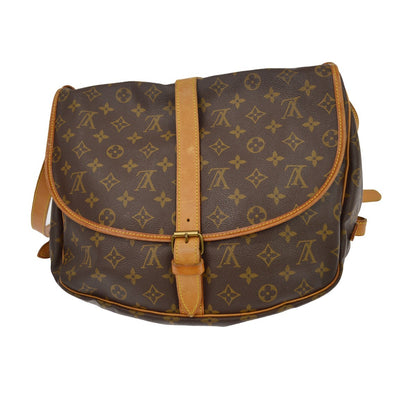 Louis Vuitton Saumur Monogram, Brown, Canvas, Shoulder Bag