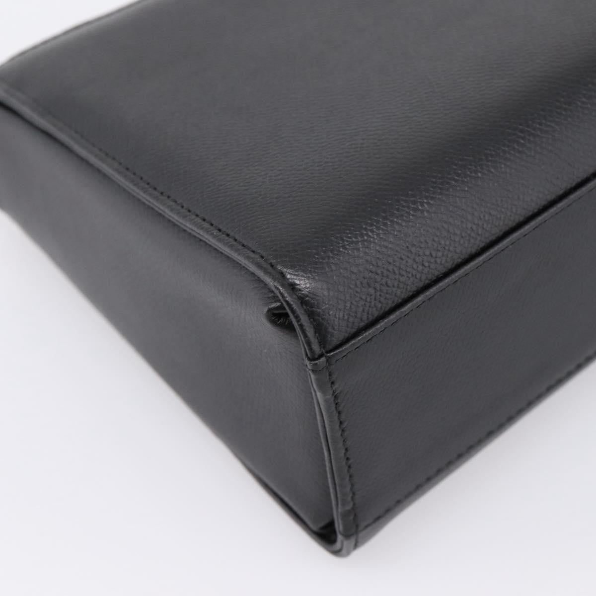 Valentino Garavani VLogo Leather, Black, Leather, Shoulder Bag
