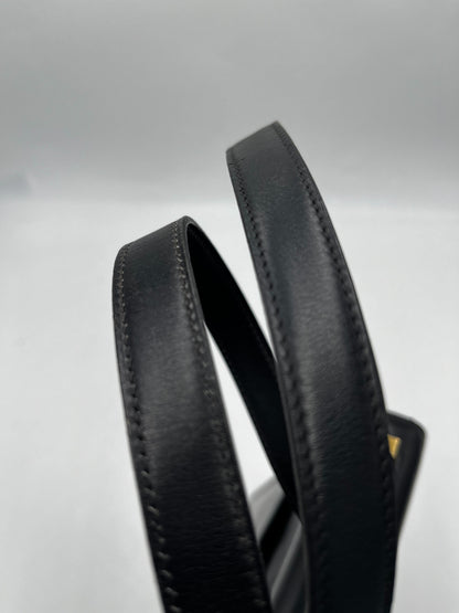 Hermes Depeche Shoulder Bag Courchevel, Black, Leather, Shoulder Bag