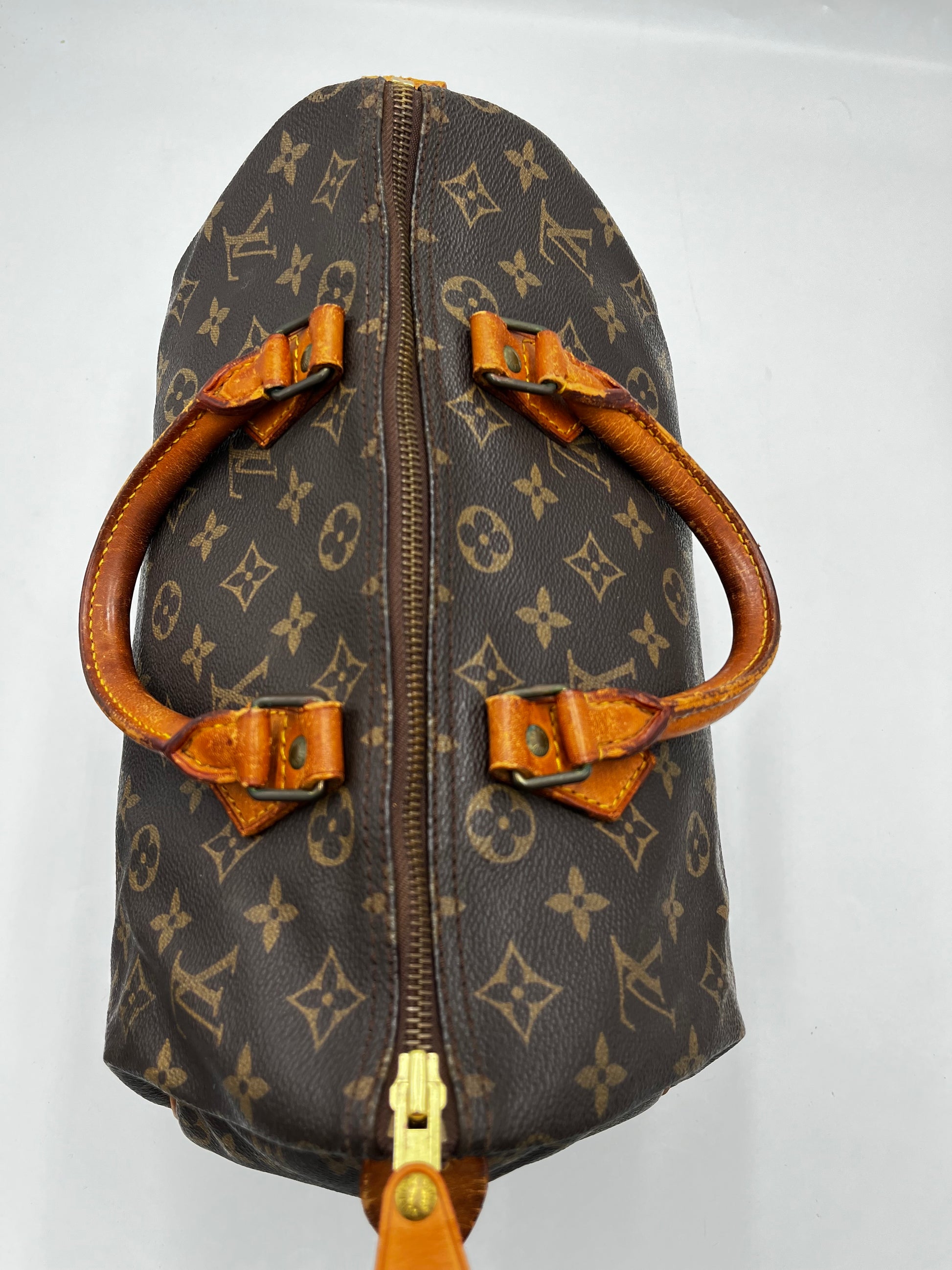 Louis Vuitton Speedy Handbag Monogram Canvas, Brown, Canvas, Handbag