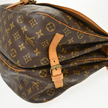 Louis Vuitton Saumur Monogram Canvas, Brown, Canvas, Shoulder Bag