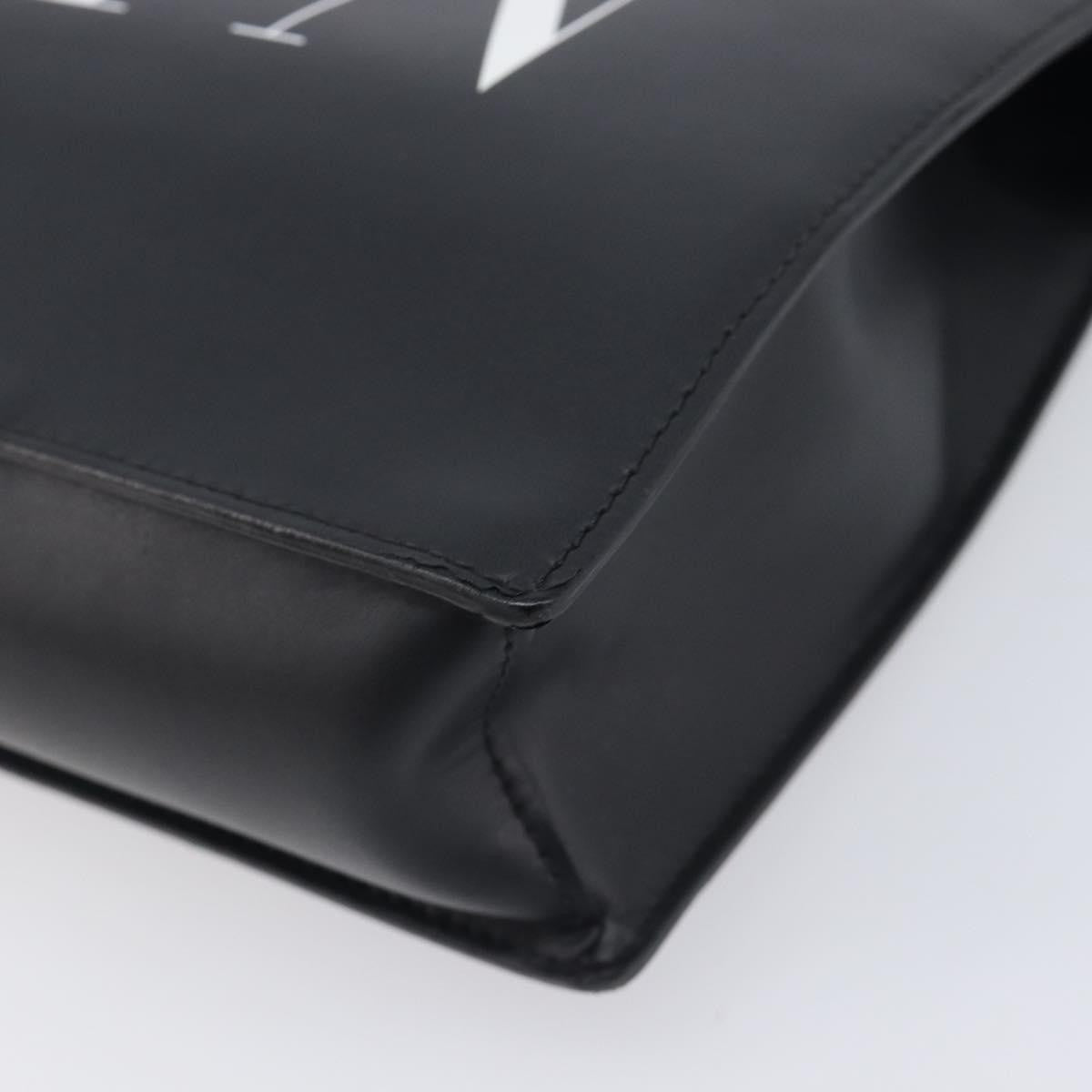 Valentino Garavani VLTN Wristlet Clutch Printed Leather, Black, Leather, Clutch