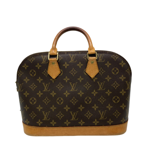 Louis Vuitton Alma Handbag Monogram Canvas, Brown, Canvas, Handbag