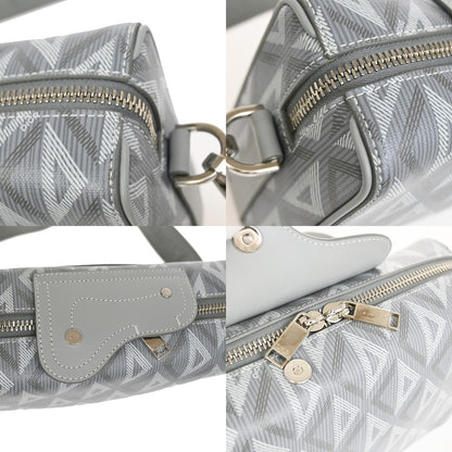 Christian Dior Lingot Messenger CD Diamond Coated Canvas, Gray, Canvas, Handbag