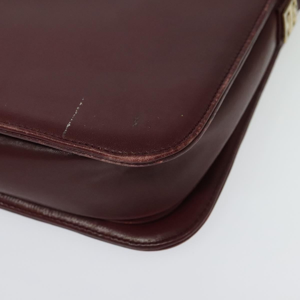 Givenchy Vintage 4G Leather, Burgundy, Leather, Shoulder Bag
