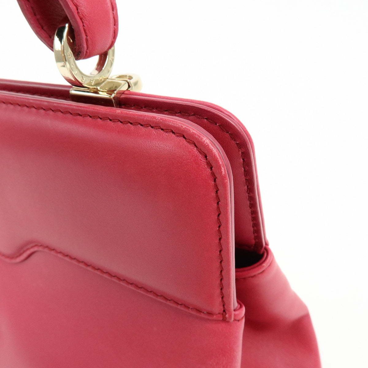 Bvlgari Isabella Rossellini Leather, Pink, Leather, Handbag