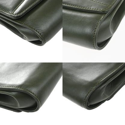 Celine Vintage Leather, Green, Leather, Shoulder Bag