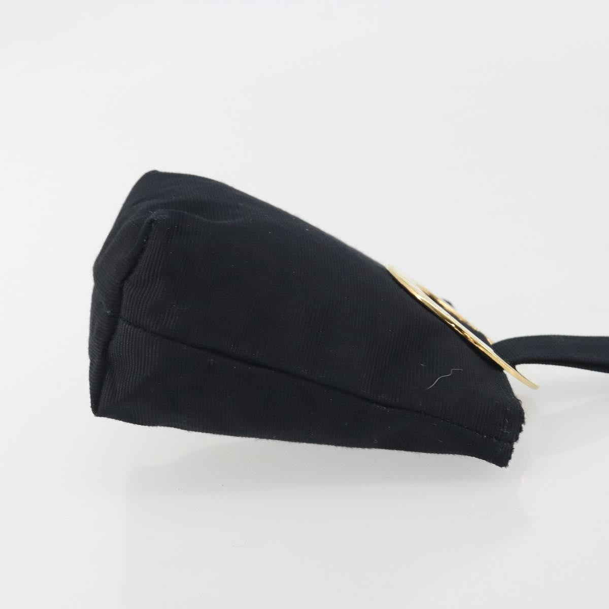 Celine Circle Logo Pouch Canvas, Black, Canvas, Clutch