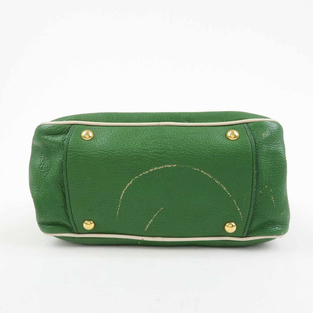 Miu Miu Madras Top Handle Leather, Green, Leather, Handbag