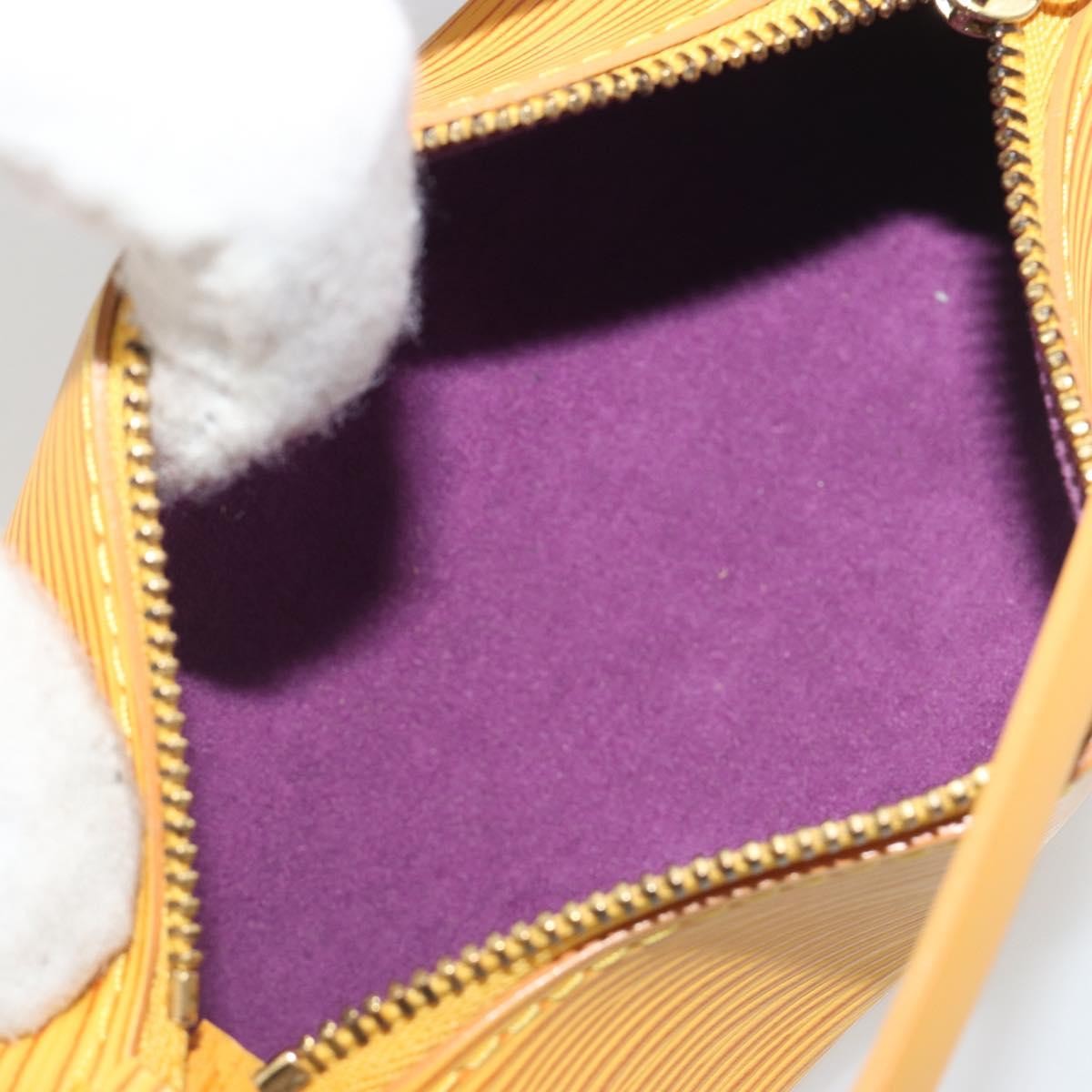 Louis Vuitton Soufflot Pochette Epi Leather, Yellow, Leather, Clutch