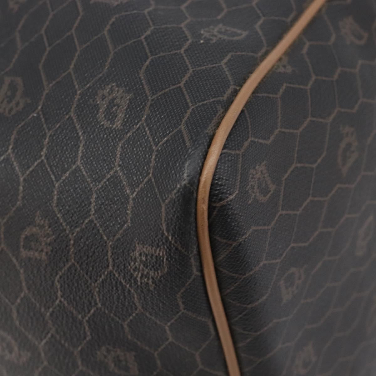 Christian Dior Vintage Honeycomb Boston Canvas and Leather, Black, Canvas, Travel Bag