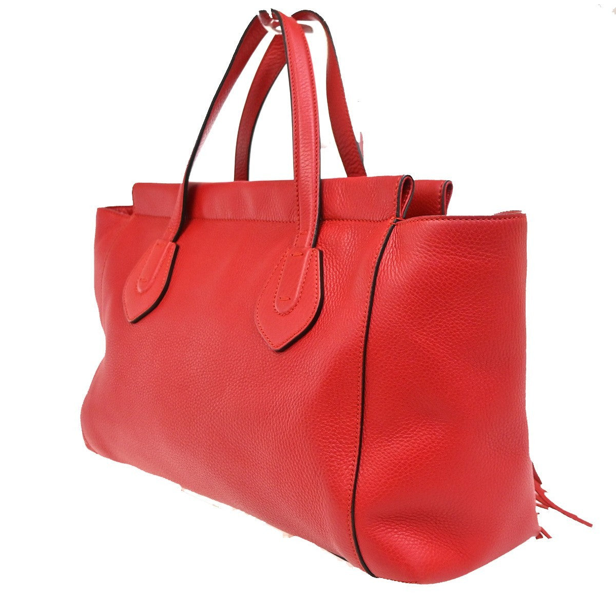 Gucci Lady Tassel Top Handle Leather, Red, Leather, Tote Bag