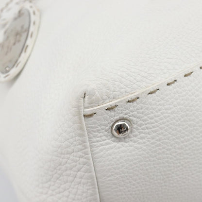 Fendi Selleria 2Bag Leather, White, Leather, Handbag