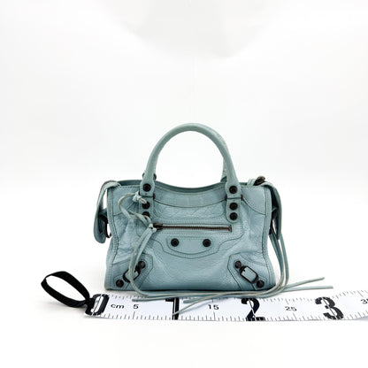 Balenciaga City Leather, Blue, Other, Handbag