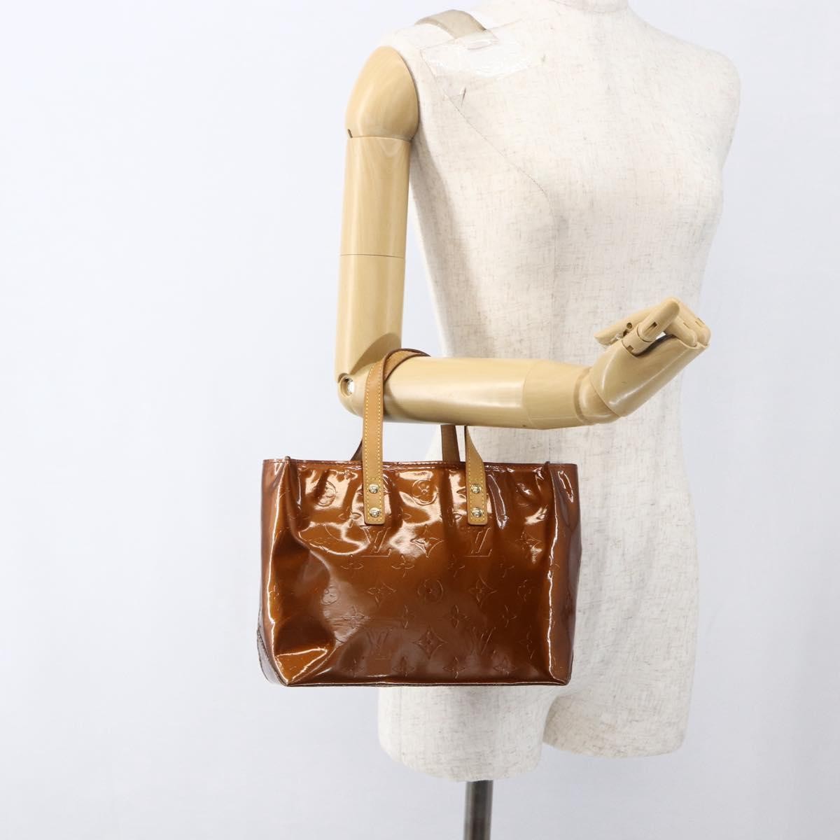 Louis Vuitton Reade Monogram Vernis, Brown, Patent Leather, Handbag
